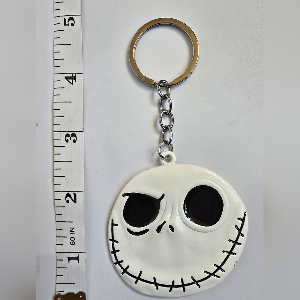 Jack Skellington "Two-Faces" Metal Keychain Purse Charm